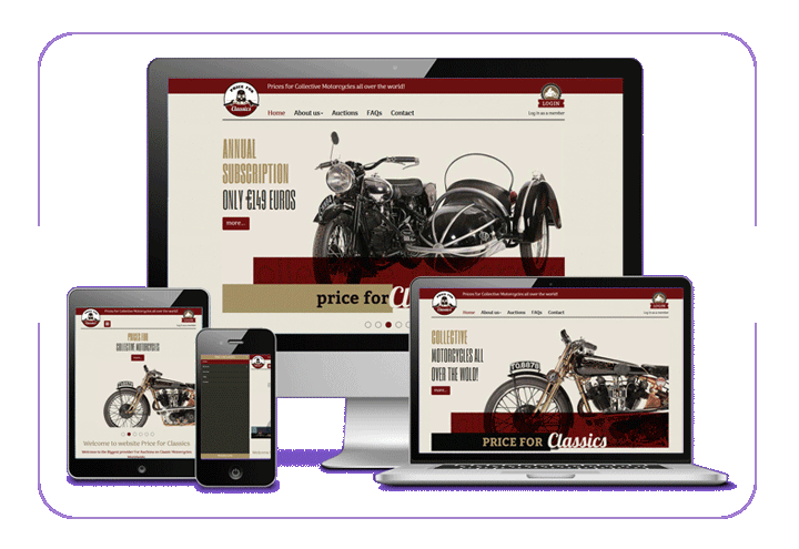 Price for Classics Webstie for Collective Motorcycles